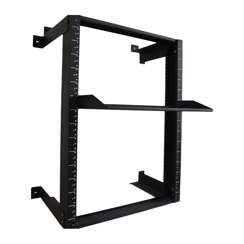 Fixed open frame wall rack