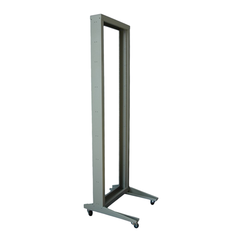  2 post steel open frame floor rack