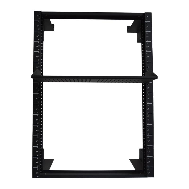 Fixed open frame wall rack